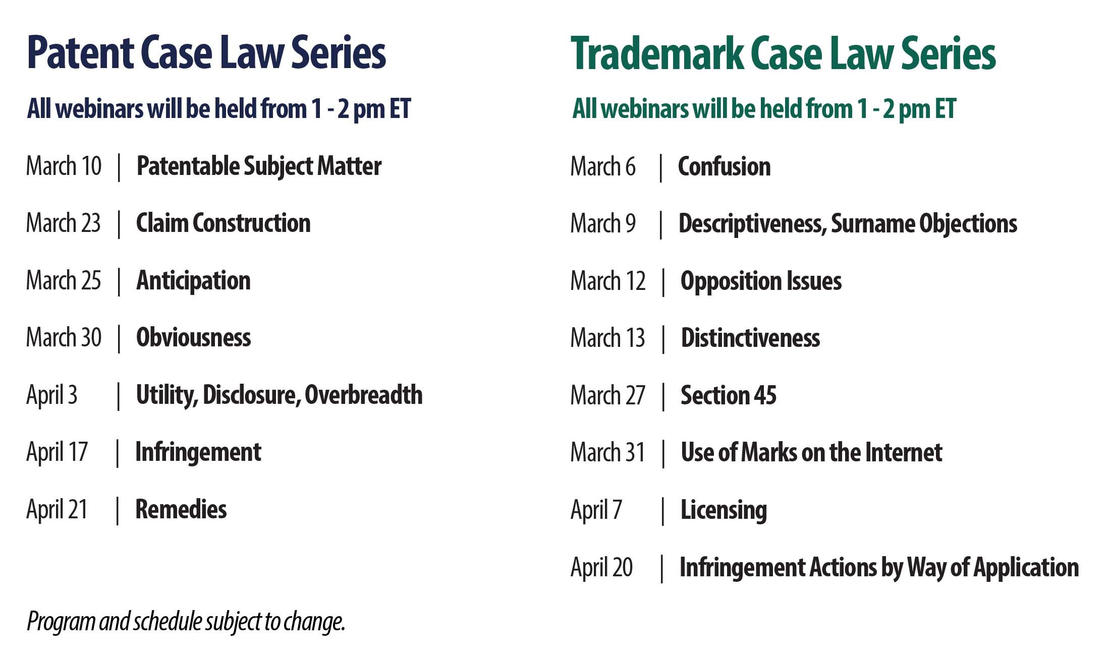 Case Law - Schedule EN