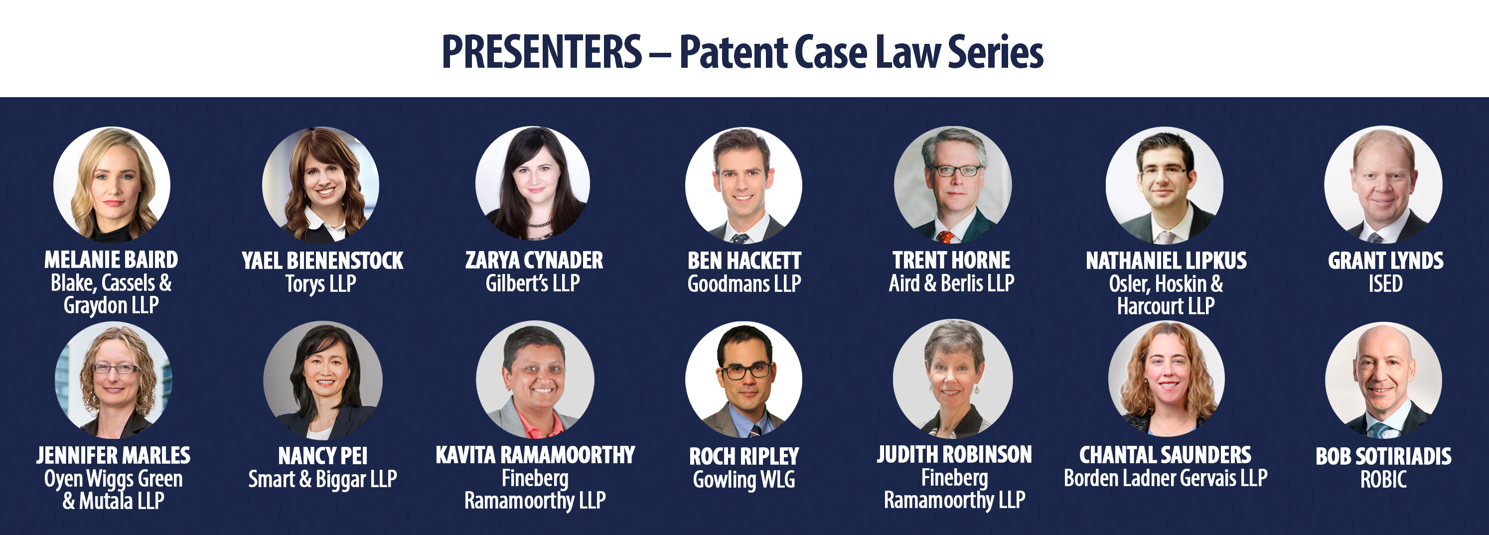 Patent Case Law Speakers  - EN