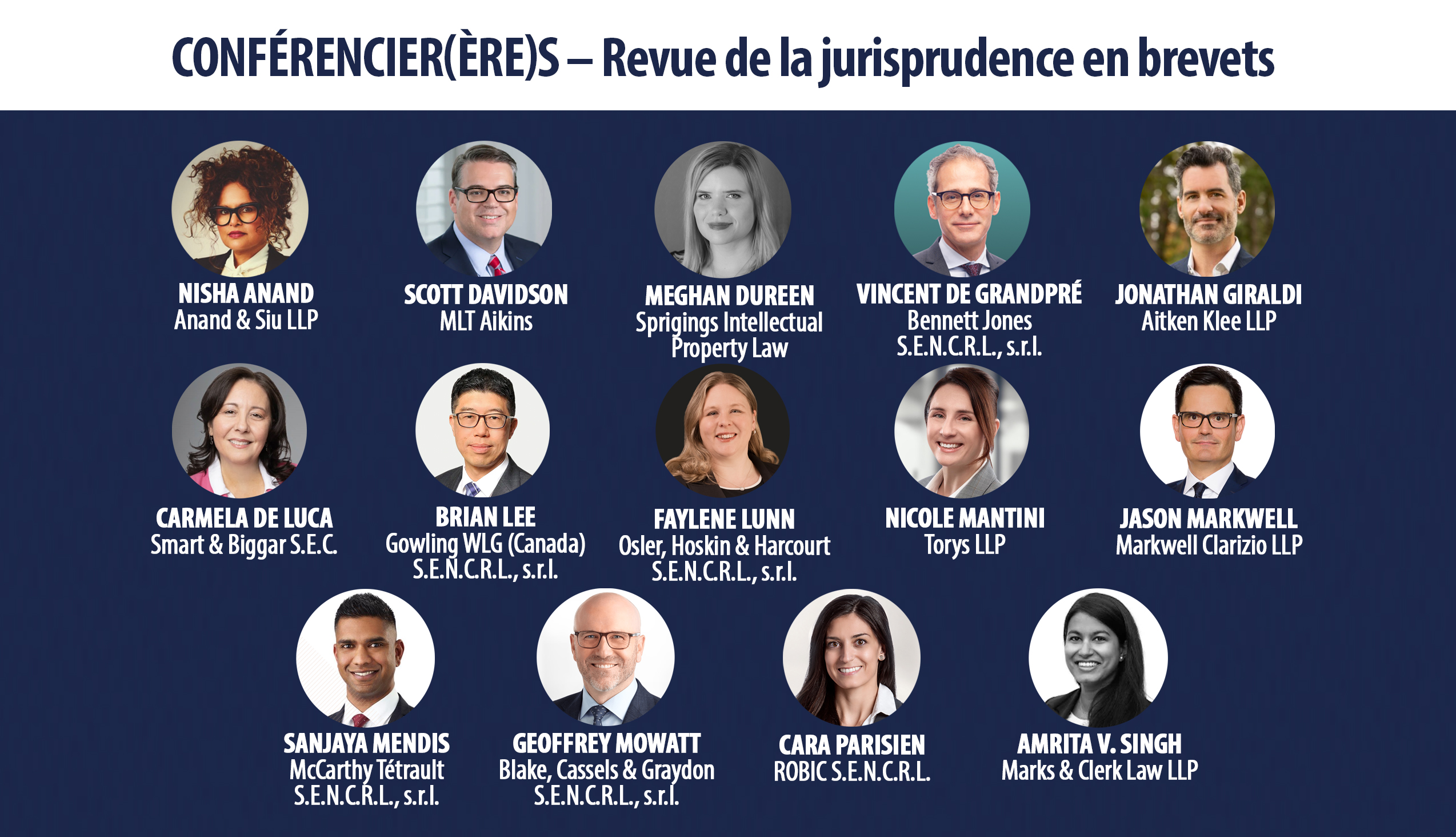 2026 Case Law Speakers - Patent - FR